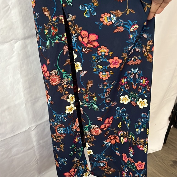 Blue Floral Spaghetti Strap Dress Medium - Picture 6 of 8